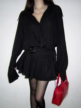 Shirt frill dress