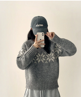 Eve High Quality Nordic Snowflake Round Knit
