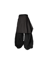 RELABEL Spatial Relationship (R) Multi-coloured Checkered Stripes Detachable Diaper Cover Curved Knife Oversized Washed Distressed Denim Trousers