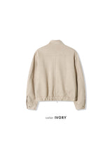 Chen Semi-cropped button suede jacket (3 colors)