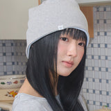 cozy stripe reversible beanie sky blue
