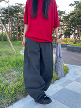 ストライプメガデニムパンツ