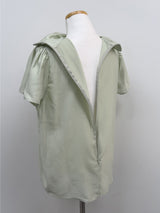 [Short Sleeve Version] Charming Tie Puff Blouse