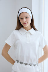 SOFT CURVE COLLAR T-SHIRT