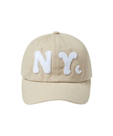 NY キャップ ベージュ