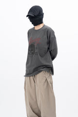 1985 ヘルメットスカル長袖Tシャツ