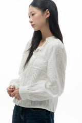  BETTY PINTUCK BLOUSE (WHITE)