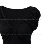Linz Shirred Strap Short Sleeve
