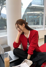 FOB Cable Knit Round Cardigan