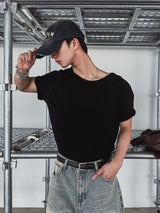 [LANARCH] Basic U-Neck Short Sleeve T-Shirt