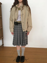 YWD PLAID PLEATS SKIRT + BELT (3color)
