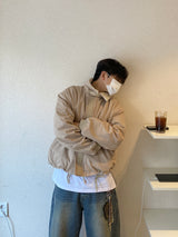 Buzz High Neck Wool Sheepskin Jacket (2color)