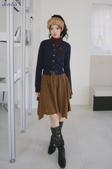 Real Button Embroidered Knit Cardigan