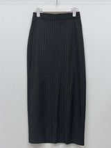 Striped Banding H-Line Long Skirt