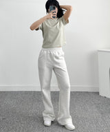 (W) Essential Logo Semi-Crop Pigment Short Sleeve T-Shirt_3 Color
