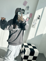 ラグランスリーストライプカラースウェットシャツ🖤🩶🤍 - 3 カラーズ