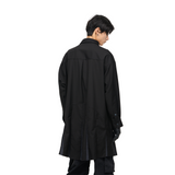 RELABEL Niche Design Pleated Splicing Contrast Color Fabric Long  Shirt Fashion Brand Shirt