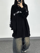 waffle lettering long sleeve