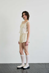 CUDDLY BALLOON SKIRT PANTS / BEIGE