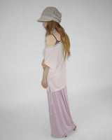 SORBET LOOSE OFF-SHOULDER SHORT SLEEVE T-SHIRT