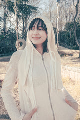 Togging hoodie zip-up (Beige)