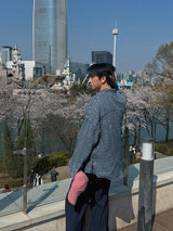 [ASCLO MADE] Tencel Indigo Washed Check Shirt