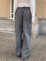 EYELET CARGO STRING PANTS (3COLOR)