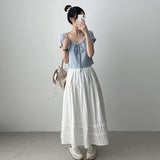 Efl shirring Lyron cropped short-sleeved T-shirt