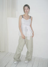 RIBBON STRAP BUSTIER TOP