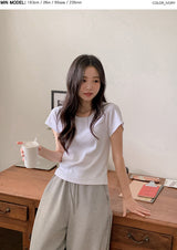 [SHOPPERMADE] プリザントリーシックベーシック半袖Tシャツ (3color)