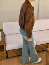 Arcti leather blouson jacket