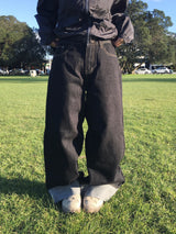 Bridge Roll-Up Raw Wide Pants (2c)