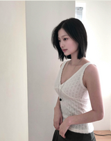 nudi hair wrap v sleeveless top
