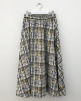 Laptile patchwork long skirt (2color)