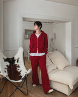 Ruby Damaged Sweat Hood Zip-Up Pants Set