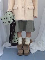 soft corduroy banding skirt