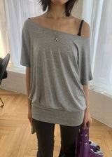 OFF SHOULDER HALF TOP OPS (3color)