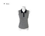 Eileen Stripe Collar Sleeveless T-shirt
