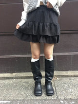 Chuel Tiered Banding Mini Skirt
