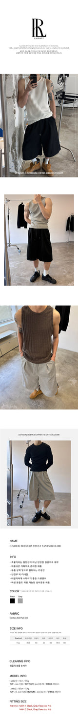 [Unisex] Bermuda sweat pants(2color)
