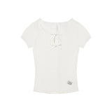 Niva Ribbon Keyhole Tee