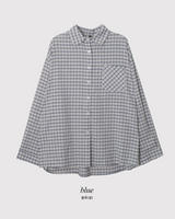 #Seersucker Check Overfit Shirt (2color)