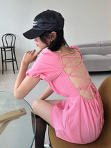 バックストラップリボンドレス