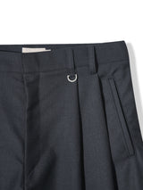 LMN ecto pintuck D-ring long wide slacks (2 colors)