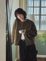 プラハウールヘアカーディガン