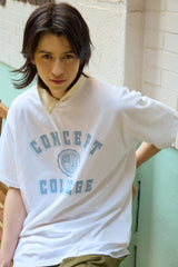 Sky Blue Classic Big Logo Crew Neck White Short Sleeve T-shirt [Unisex]