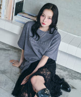 UNISEX スタッズケミカルT チャコール