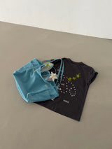 ヘビーコットン ソウル グラフィック Tシャツ (Tenta Tumble & Bio Washed)2サイズ - チャコール