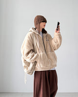 Ear Flap Button Beanie