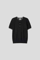 LMN Prep Two-Tone Henley-Neck Muscle Fit Short-Sleeved Knitwear (3 colors)